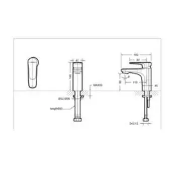 Смеситель для раковины BRAVAT Source F1173218CP-ENG, однорычажный, латунь, хром