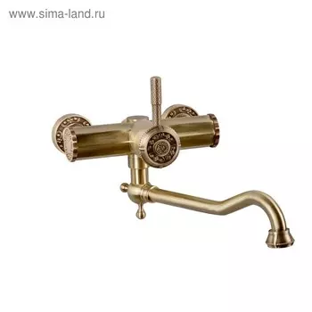 Смеситель для раковины Bronze de Luxe 10111, настенный, однорычажный, латунь