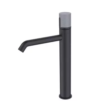 Смеситель для раковины Bronze de Luxe FOCUS 24615BG, излив 167 мм, латунь, черный/серый