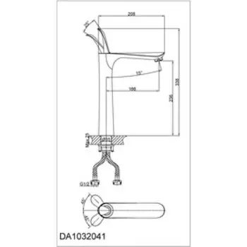 Смеситель для раковины D&K Venice Baciano DA1032041, цвет хром