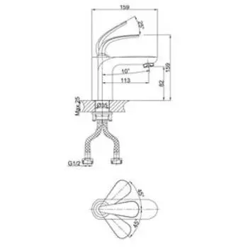 Смеситель для раковины D&K Venice Gondola DA1022141, хром
