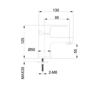 Смеситель для раковины Eleanti ELT1040, однорычажный, с гибкой подводкой, цвет хром