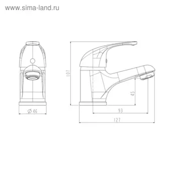 Смеситель для раковины ESKO Riga RG 26, хром