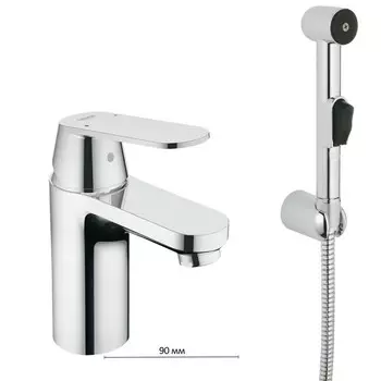 Смеситель для раковины GROHE Eurosmart Cosmopolitan, однорычажный с гигиеническим душем