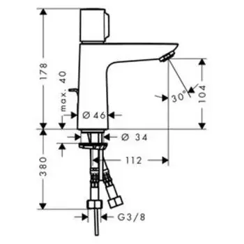 Смеситель для раковины Hansgrohe Тalis Select E 71750000,110 мм