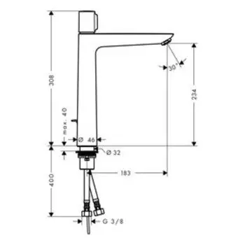 Смеситель для раковины Hansgrohe Тalis Select E 71752000, 240 мм