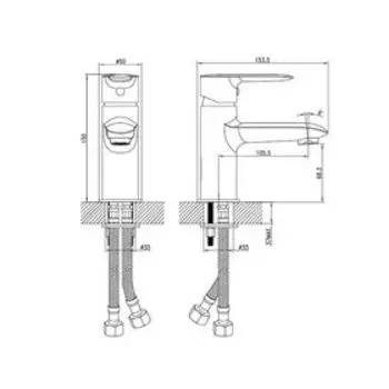 Смеситель для раковины IDDIS Cuba, CUBSB00i01