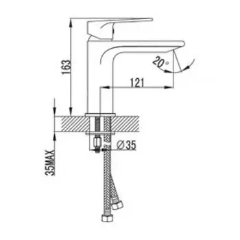 Смеситель для раковины IDDIS Edifice, EDISB00i01