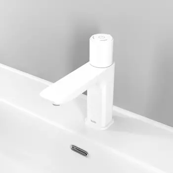 Смеситель для раковины IDDIS Slide, с инновационным управлением Push Control, белый матовый 101669
