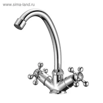 Смеситель для раковины Milardo Duplex DUPSB00M01, двухвентильный, высота излива 195 мм, хром 50494