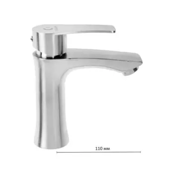 Смеситель для раковины «ОЛИМП» ОС11522, однорычажный, нержавеющая сталь, сатин