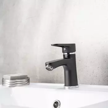 Смеситель для раковины RMS SL77BL-001F, однорычажный, черный