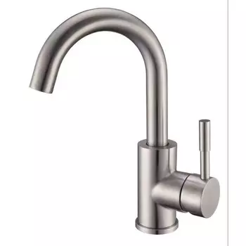 Смеситель для раковины RMS SUS124-001F-1, однорычажный, керамический картридж d=35 мм, сатин