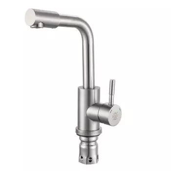 Смеситель для раковины "РМС" SUS124-001F-3, картридж 35 мм, нержавеющая сталь, сатин