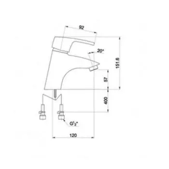 Смеситель для раковины Timo Beverly 0051F, зелёный