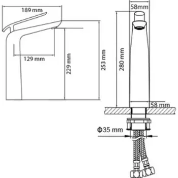 Смеситель для раковины Timo Olivia 3211/00-16F, хром-белый