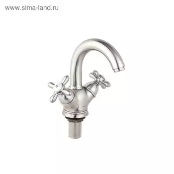 Смеситель для раковины Timo Ritz 0141FN silver, двухвентильный