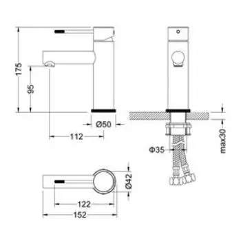Смеситель для раковины Timo Saona 2361/00F, однорычажный, хром