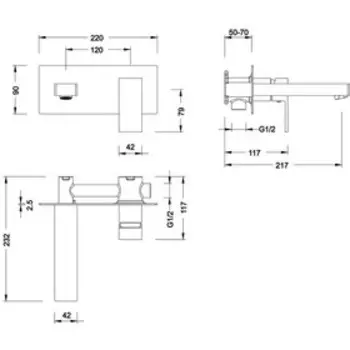 Смеситель для раковины Timo Selene 2071/00SM, встроенный, хром