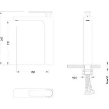 Смеситель для раковины Timo Torne 4311/00F, однорычажный, хром