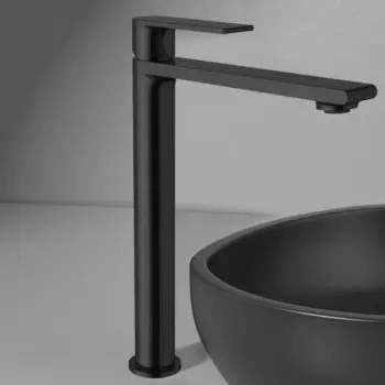 Смеситель для раковины Vincea Vogue VBF-1V2MB, однорычажный, излив 176 мм, латунь, черный