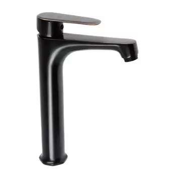 Смеситель для раковины ZEIN Z3800, однорычажный, высота излива 22 см, картридж 35 мм, черный