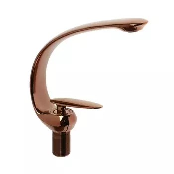 Смеситель для раковины ZEIN Z3880, однорычажный, интерьерный, высота 18 см, латунь, rose gold=