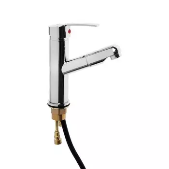 Смеситель для раковины ZEIN Z7216, с выдвижным изливом, картридж 35 мм, латунь, хром