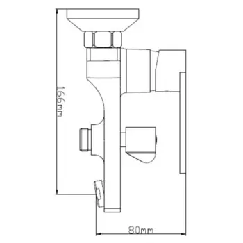Смеситель для ванны BOOU B8095-3F, излив 120 мм, душевой набор, латунь, хром