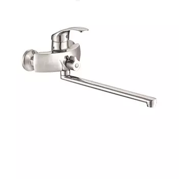 Смеситель для ванны BOOU B8174-18F, излив 350 мм, душевой набор, латунь, хром