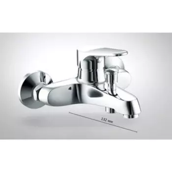 Смеситель для ванны BRAVAT ECO 7F6111147C-B, с коротким изливом и душевой лейкой