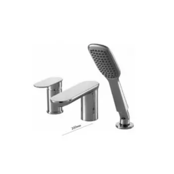 Смеситель для ванны BRAVAT Gina F565104C-2-ENG, однорычажный, встраиваемый, с лейкой, хром