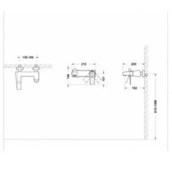 Смеситель для ванны BRAVAT Iceberg F676110G-01, однорычажный, с коротким изливом, золото