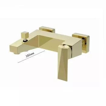 Смеситель для ванны BRAVAT Iceberg F676110G-01, однорычажный, с коротким изливом, золото