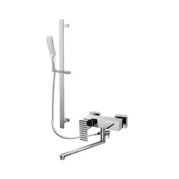 Смеситель для ванны Bronze de Luxe GRANI RT980, однорычажный, душевой набор, латунь, хром