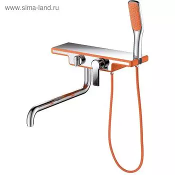 Смеситель для ванны D&amp;K Berlin Kunste DA1453313, однорычажный, хром/оранжевый