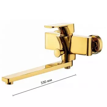 Смеситель для ванны D&K DA1433303, с длинным изливом, золото