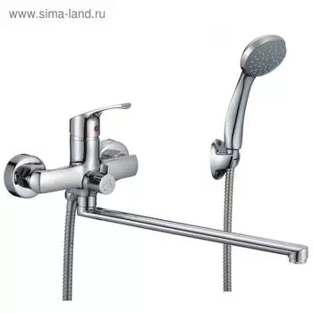 Смеситель для ванны Eleanti одноручный с металлическим шлангом, лейкой и картриджем 35 мм