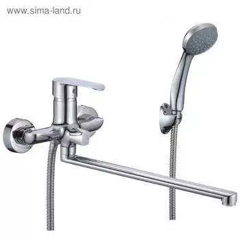 Смеситель для ванны Eleanti одноручный с металлическим шлангом, лейкой и картриджем 35 мм