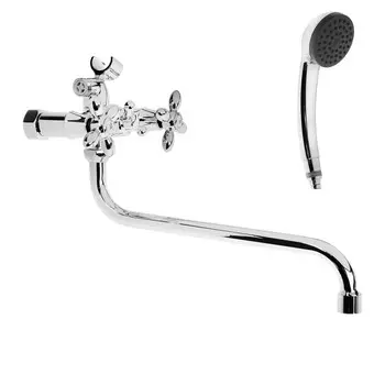 Смеситель для ванны Haiba HB2227, двухвентильный, хром