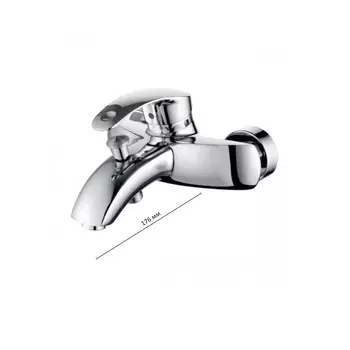 Смеситель для ванны KAISER Classic 16022, однорычажный, с душевым набором, излив 176мм, хром 69728