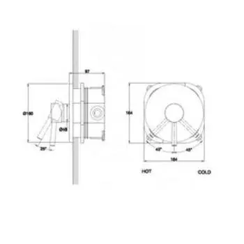 Смеситель для ванны KAISER Merkur 26117, однорычажный, без излива, латунь, хром