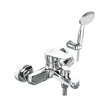 Смеситель для ванны Lemark Point LM0314C, однорычажный, излив 167 мм, лейка, хром
