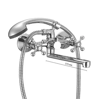 Смеситель для ванны Milardo Duplex DUPSB02M02, двухвентильный, поворотный излив 173 мм, хром 50494