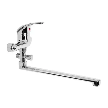 Смеситель для ванны "МИРАЖ" R838 TYE-2103, однорычажный, излив 400 мм, лейка, хром