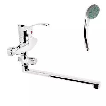 Смеситель для ванны "ОПТИМА", однорычажный, излив 300 мм, хром