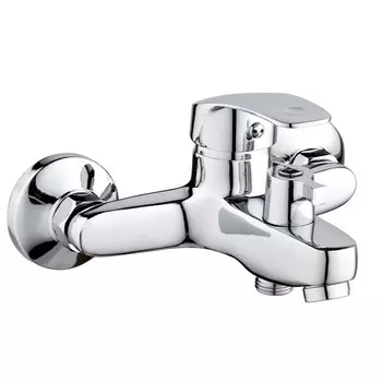 Смеситель для ванны "РМС" SL85-009E, картридж 35 мм, душевой набор, цинк, хром