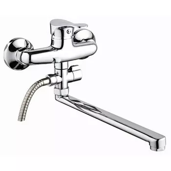 Смеситель для ванны "РМС" SL86-006, душевой набор, картридж 35 мм, цинк, хром