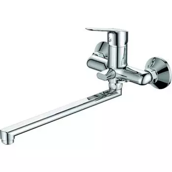 Смеситель для ванны RUSH Crete CR3535-51, однорычажный, длинный излив, хром