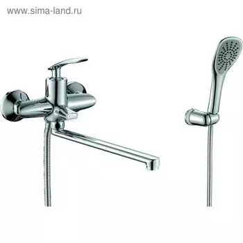 Смеситель для ванны RUSH Island IS6535-51, однорычажный, длинный излив, душевой набор, хром 527875
